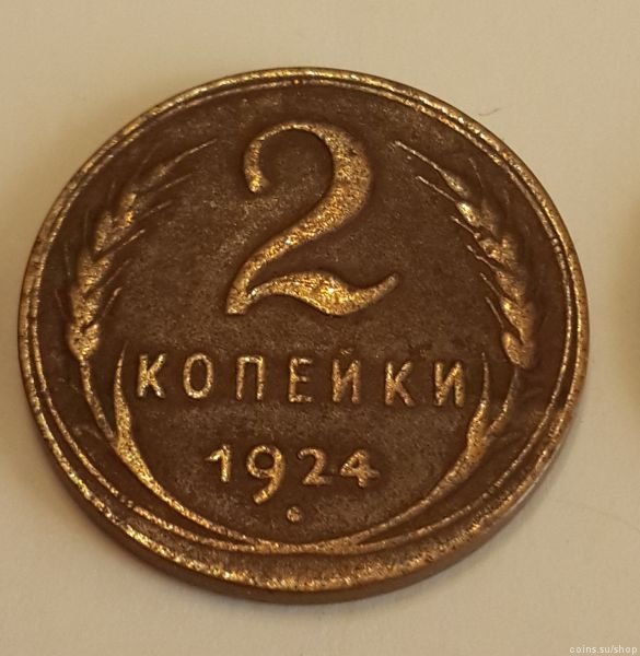 2 копейки 1924 гладкий гурт ФАЛЬШИВАЯ