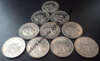 Джерси 10-1992 что-то типа Стоунхенджа KM57.2 10 монет