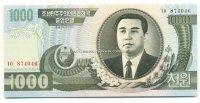 Корея Северная 1000 вон 2002