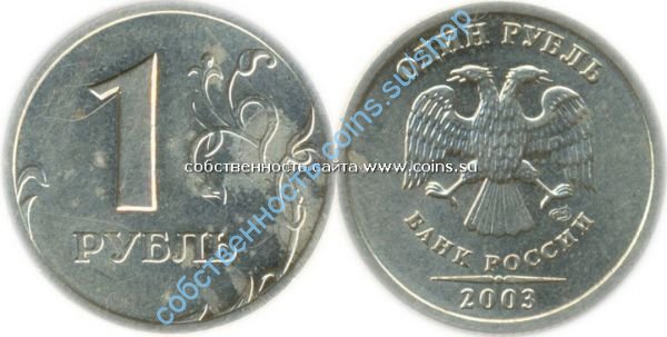 1 рубль 2003 СПМД