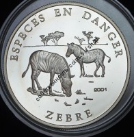1000 франков 2001 "Зебры" (Бенин) 