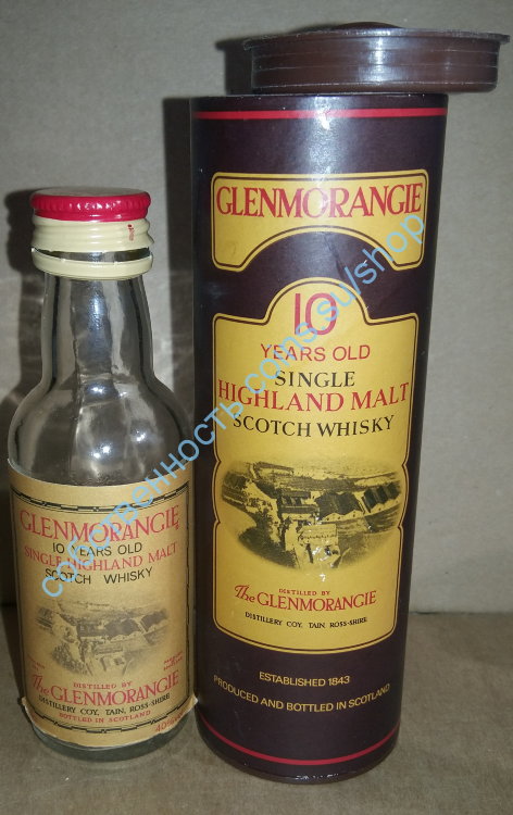 минибутылка на 0,05л пустая  Glenmorangie в коробке