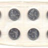 Пруф 1 рубль Лебедев в родной запайке лист 8 монет ЛМД