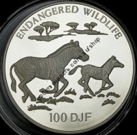 100 франков 1994 "Зебры" (Джибути)