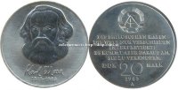 Карл Маркс 20 марок 1983 год